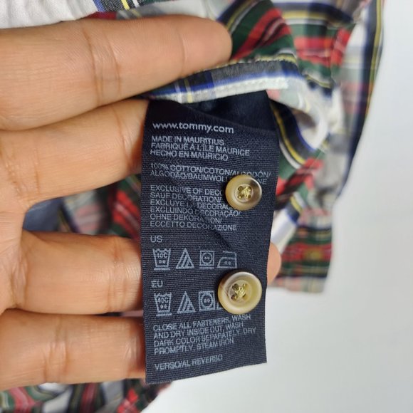 Tommy Hilfiger Plaid 80's 2 Ply Shirt large - Picture 10 of 10
